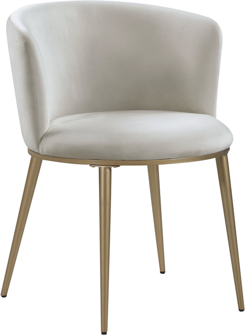 Diana Cream Velvet Dining Chair C