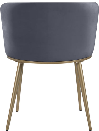 Mateo Grey Velvet Dining Chair