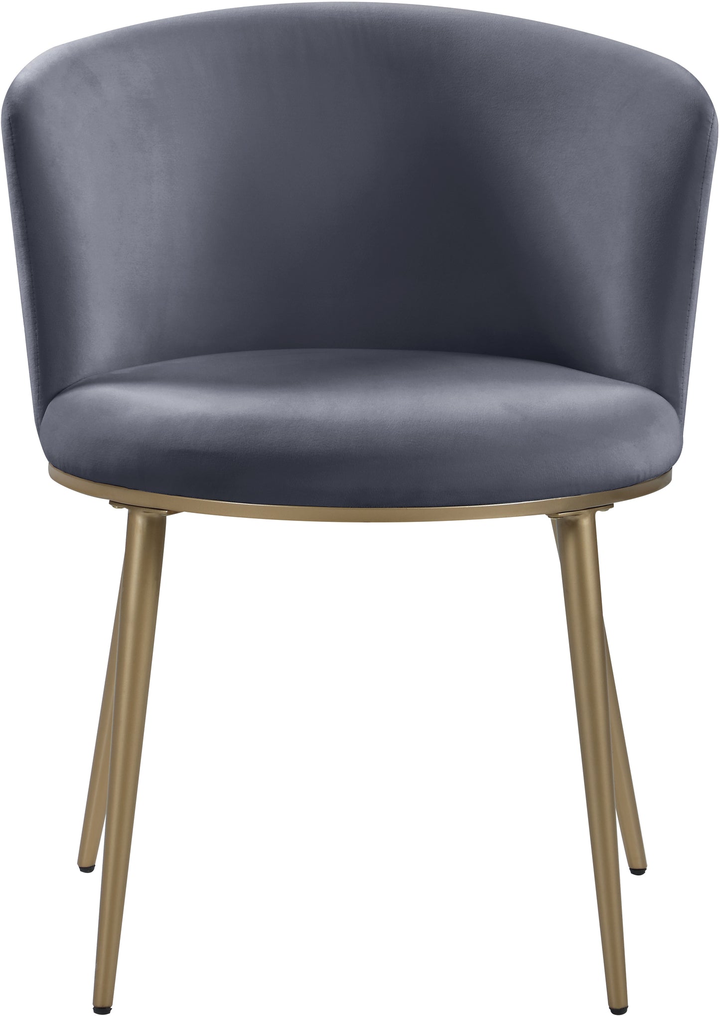 mateo grey velvet dining chair