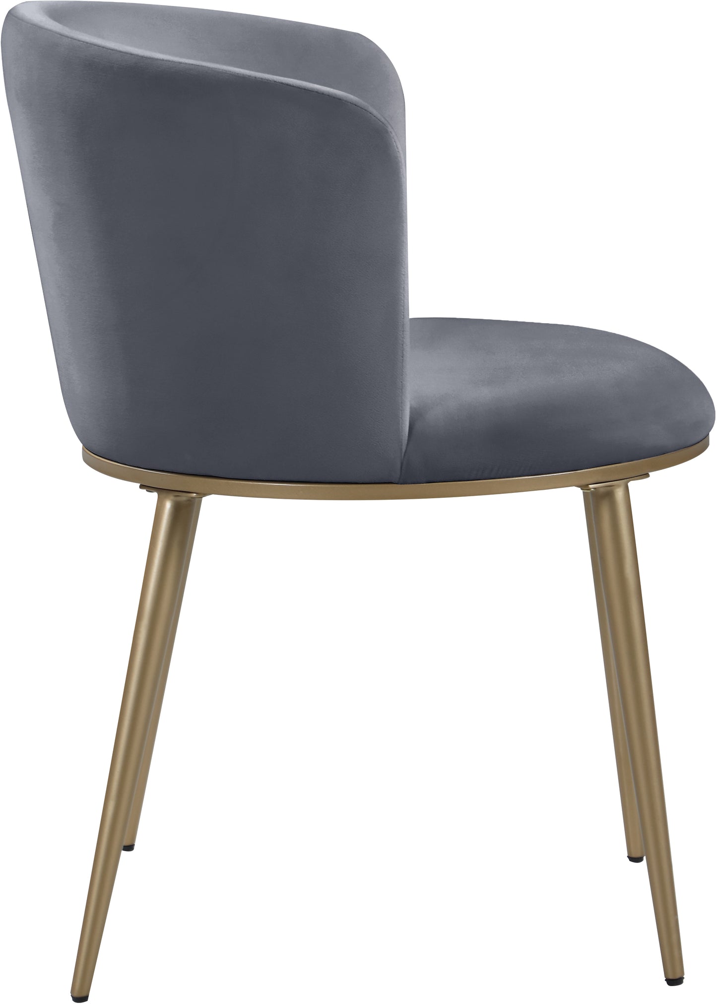 diana grey velvet dining chair c