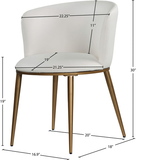 Diana White Faux Leather Dining Chair C