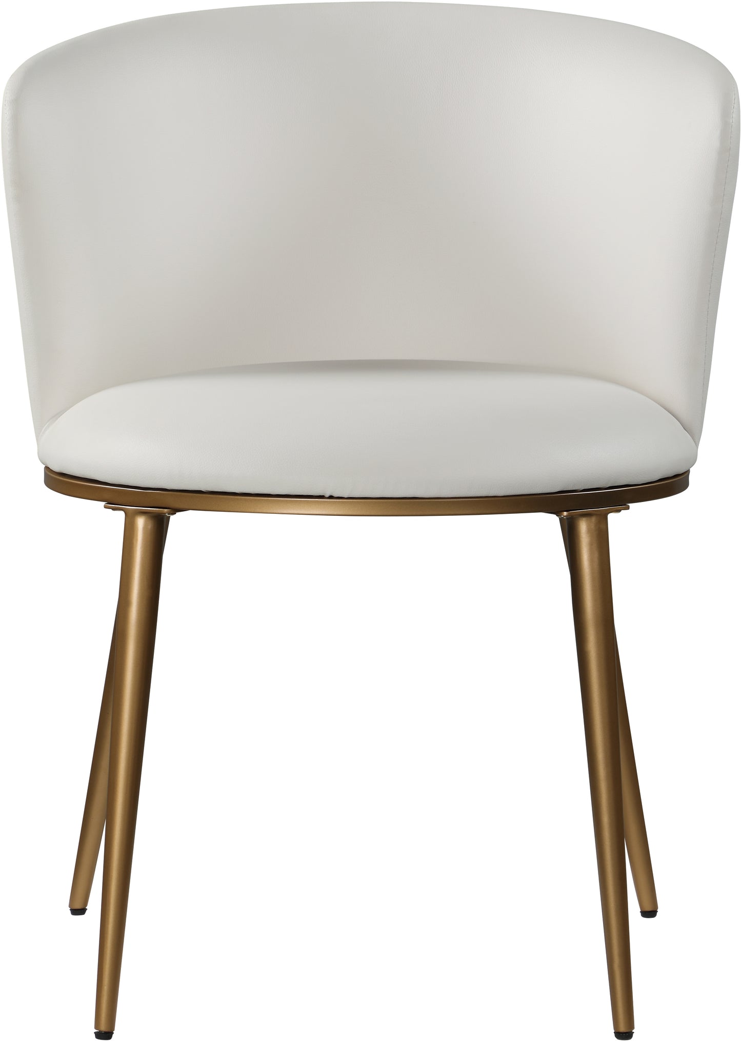 mateo white vegan leather dining chair