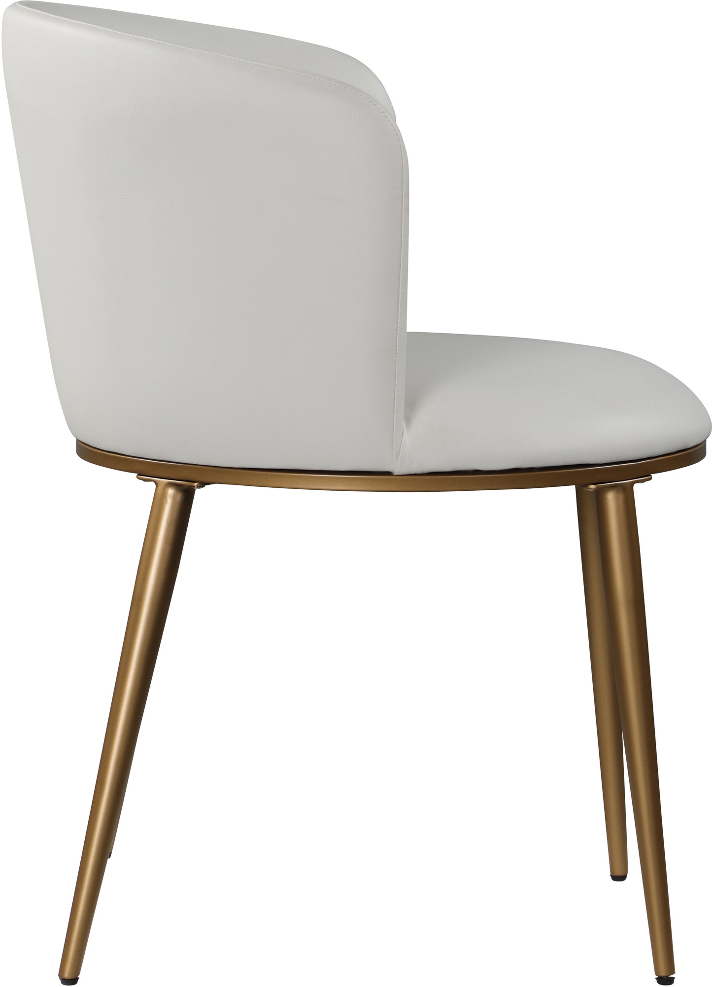 diana white faux leather dining chair c