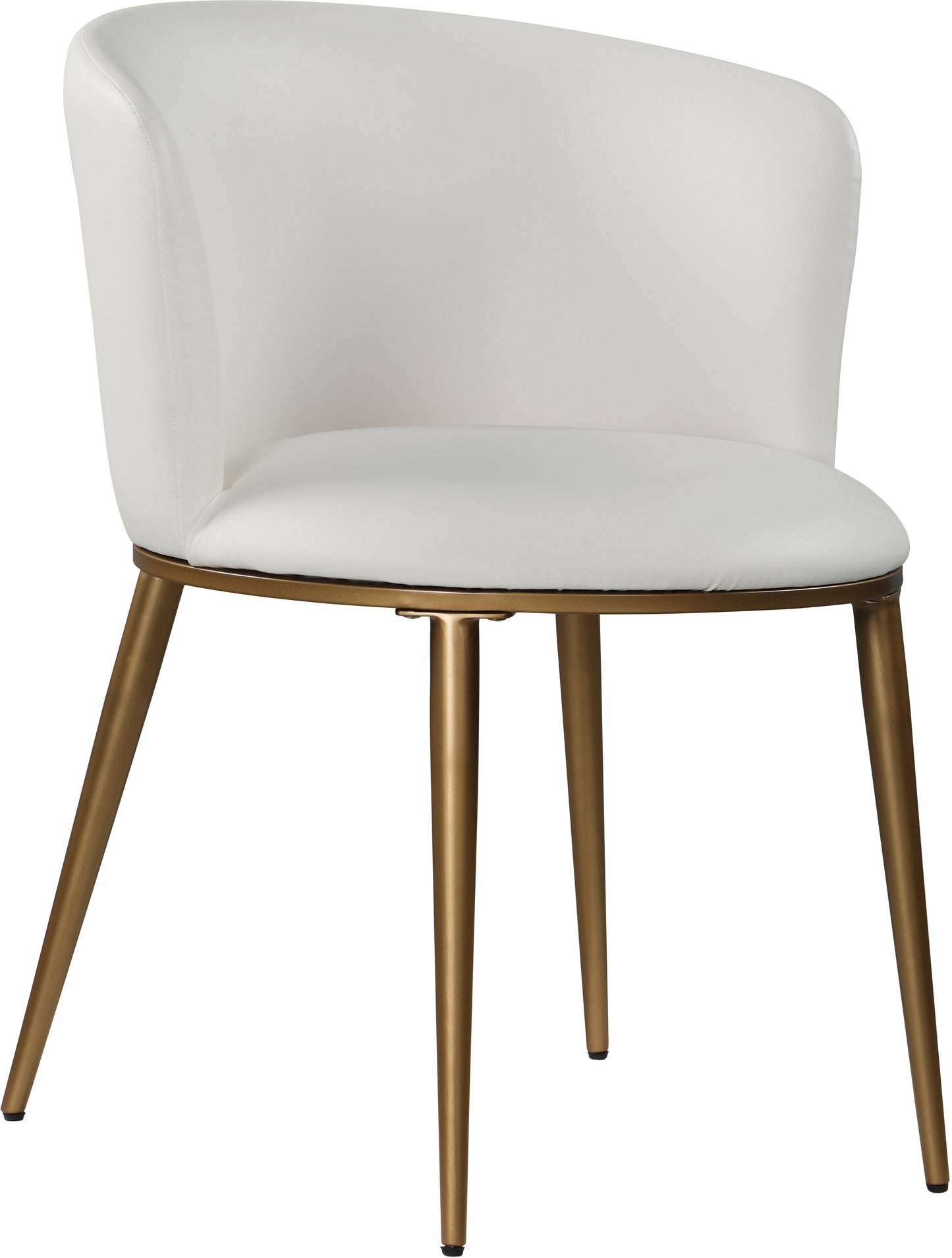 diana white faux leather dining chair c