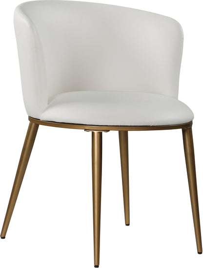 Diana White Faux Leather Dining Chair C