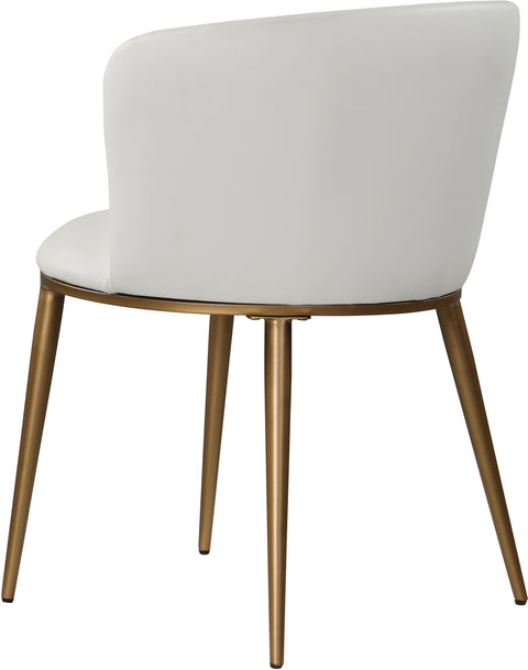 Diana White Faux Leather Dining Chair C