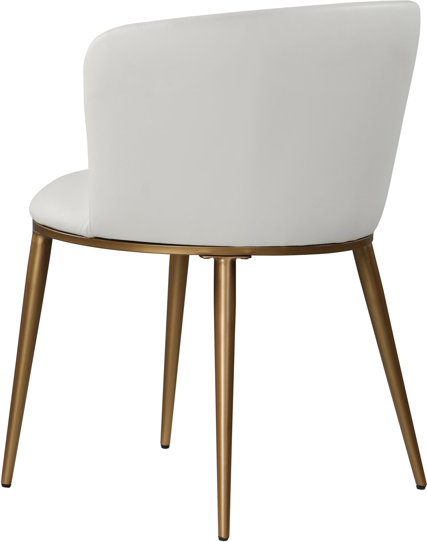 mateo white vegan leather dining chair