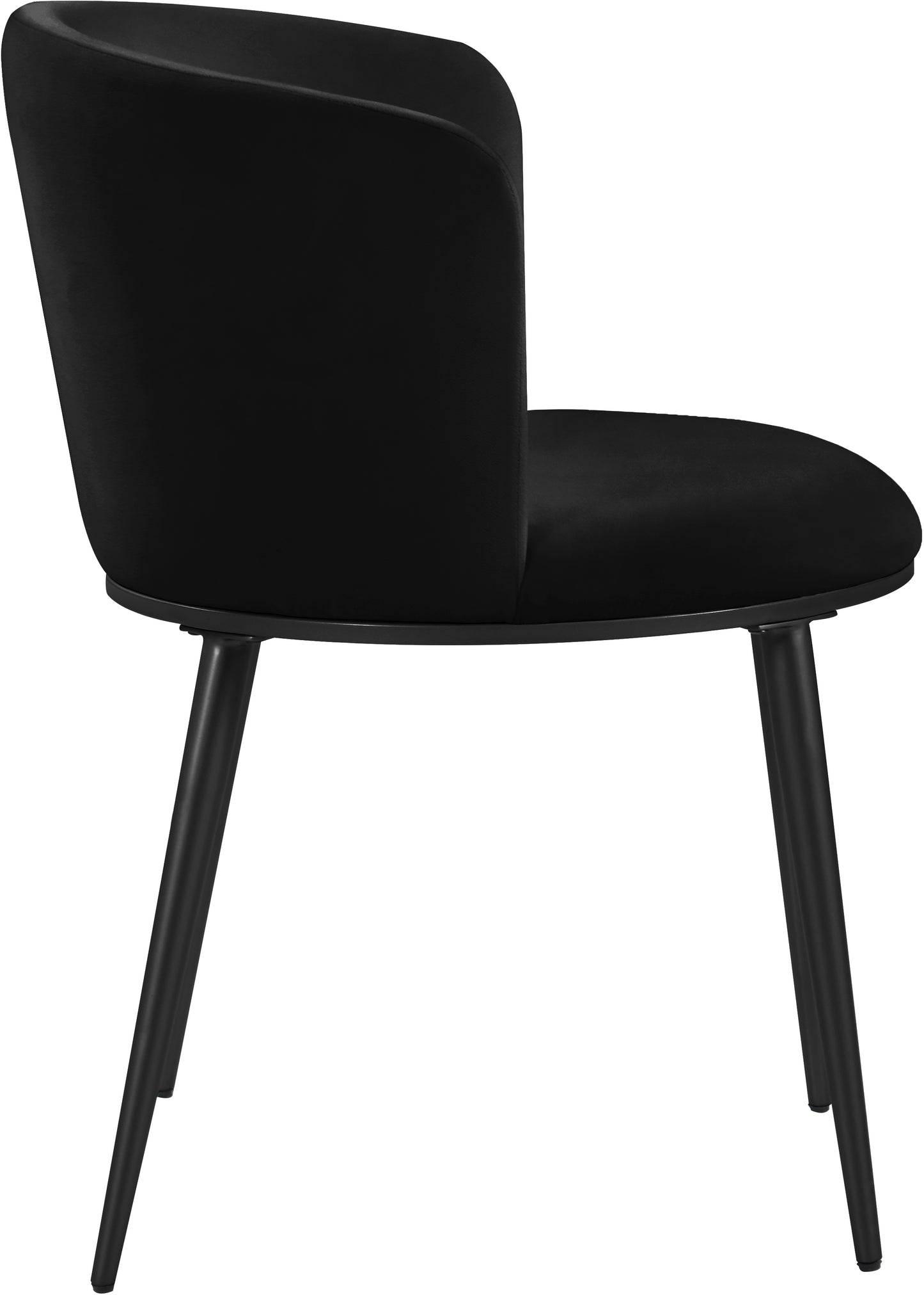 diana black velvet dining chair c