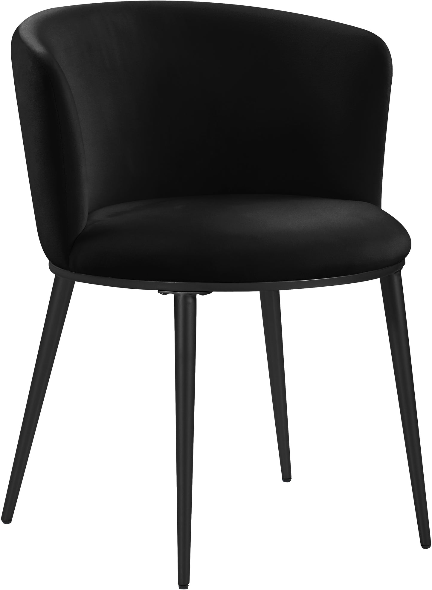 diana black velvet dining chair c