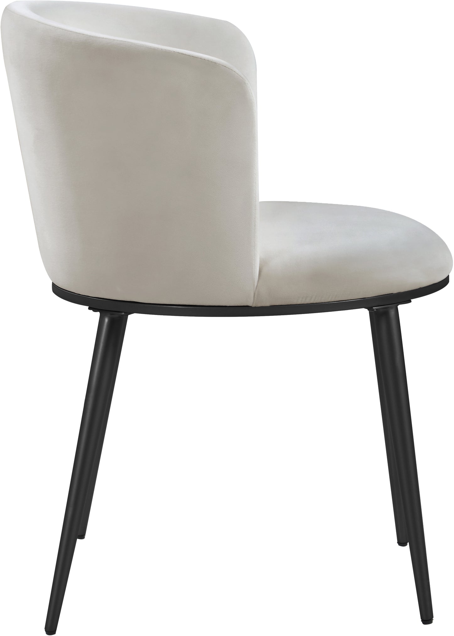diana cream velvet dining chair c