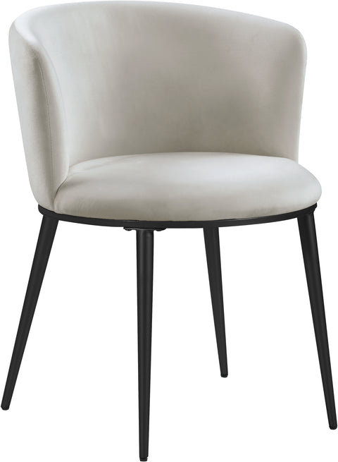 Diana Cream Velvet Dining Chair C