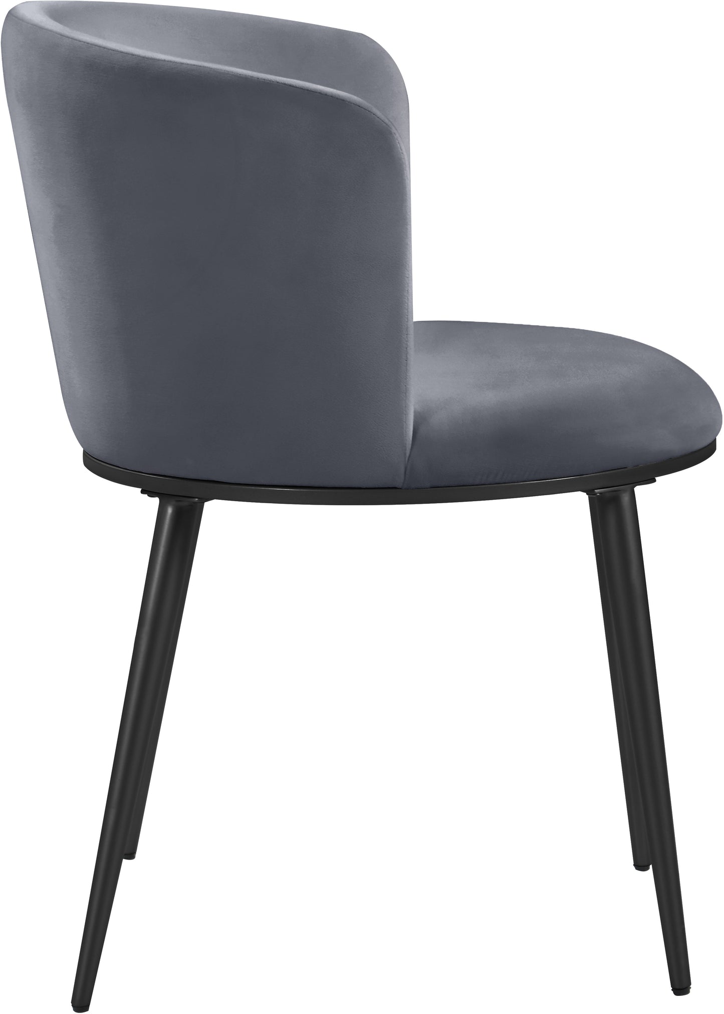 diana grey velvet dining chair c