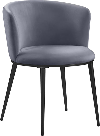 Diana Grey Velvet Dining Chair C