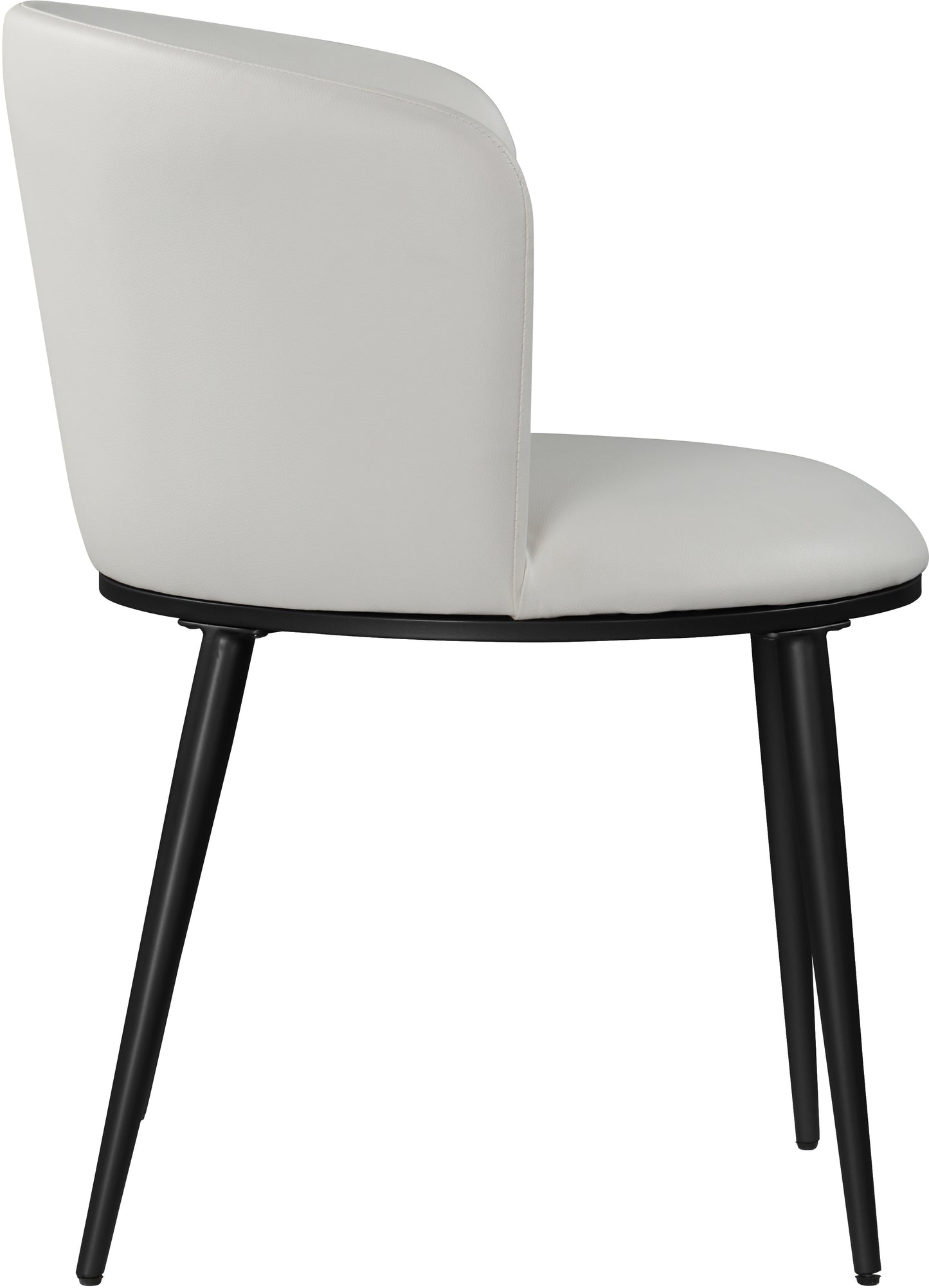 diana white faux leather dining chair c