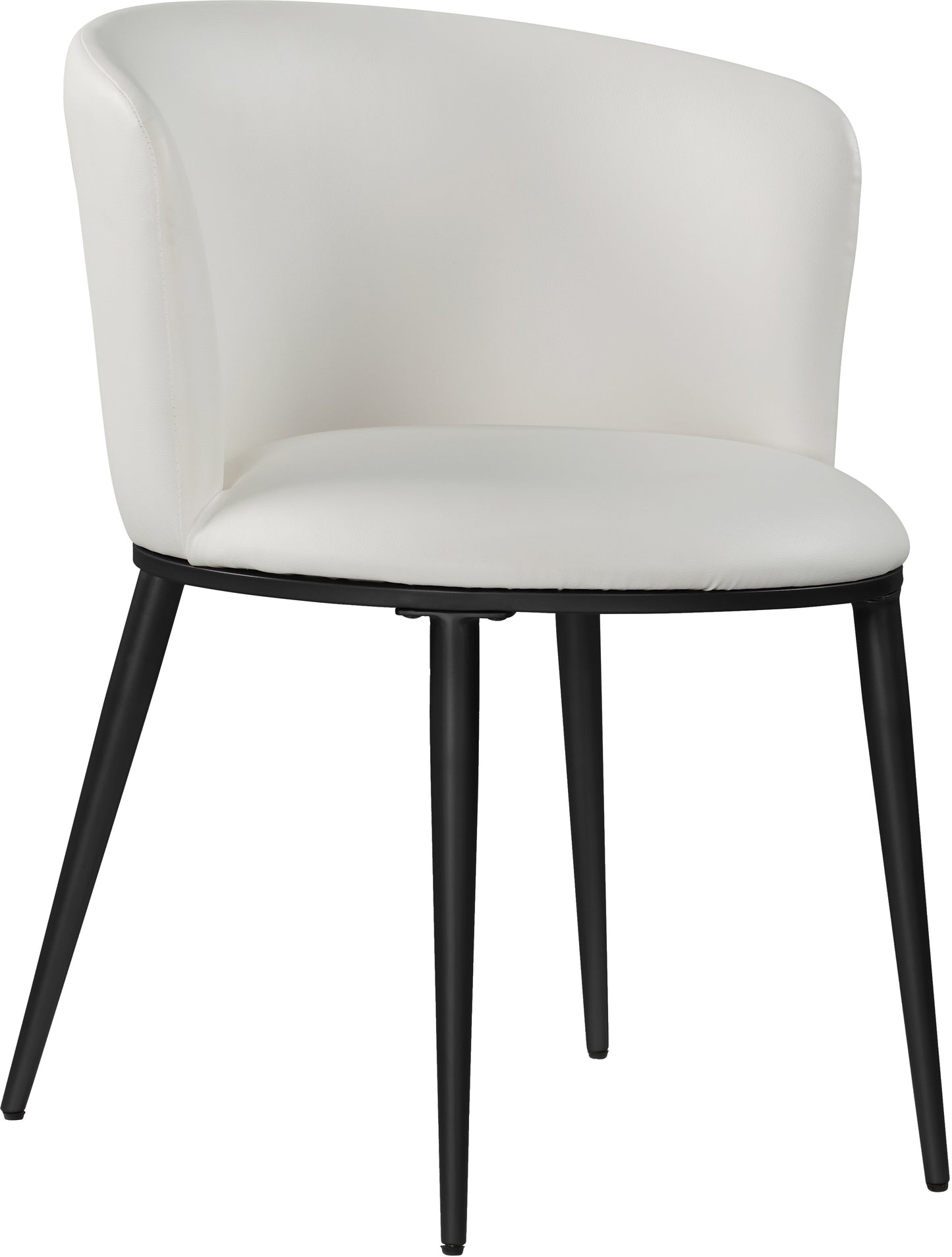 diana white faux leather dining chair c