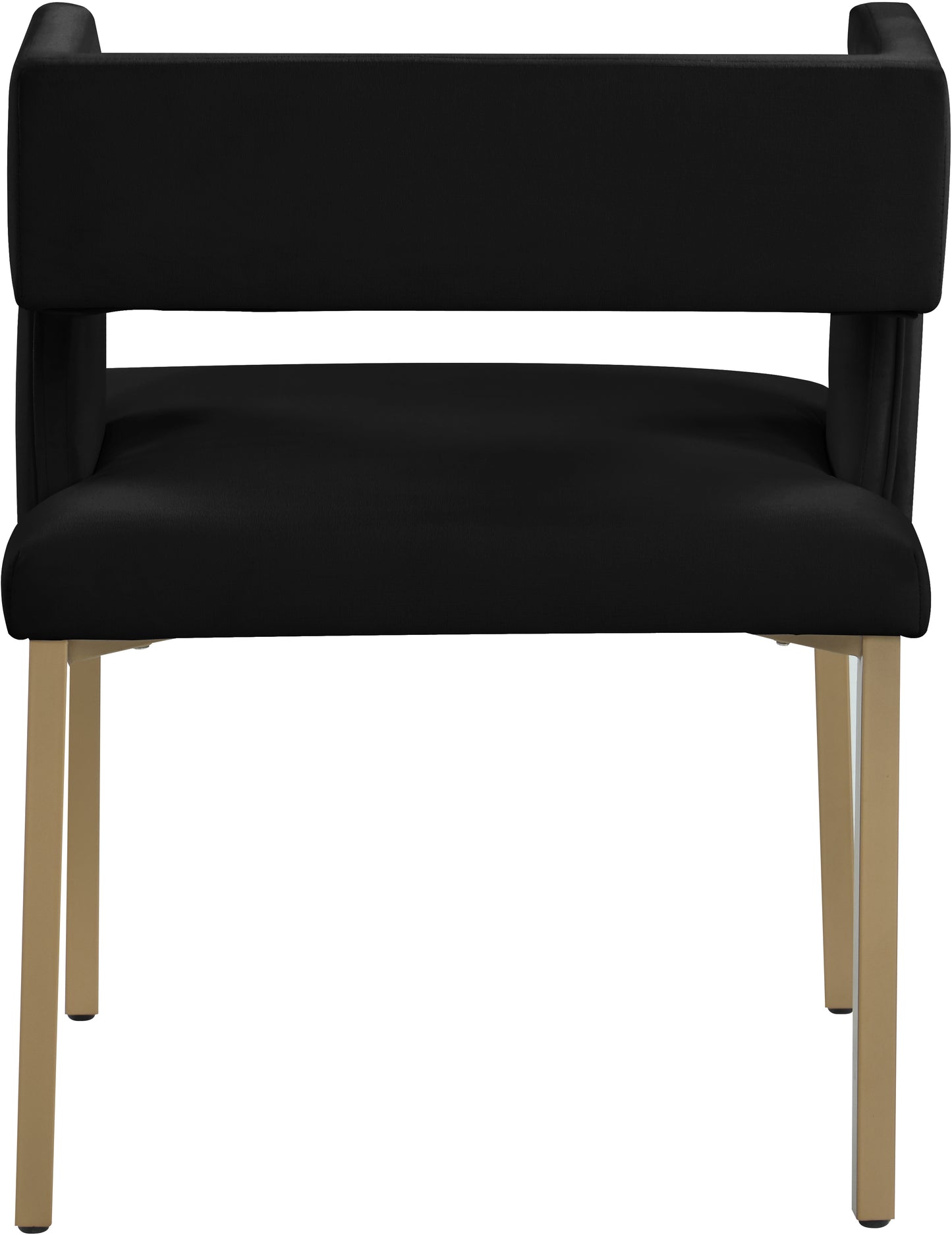 tevere black velvet dining chair