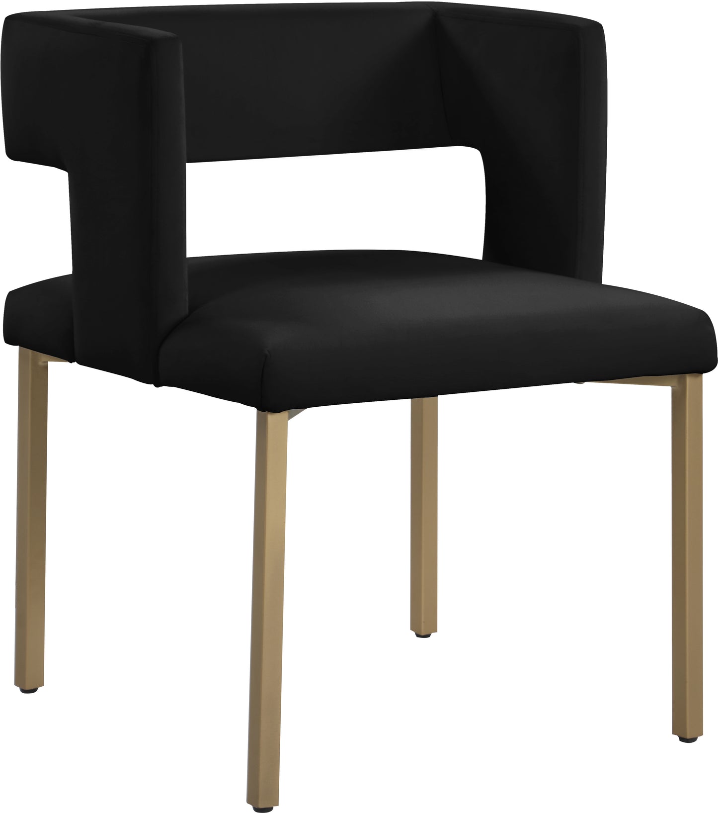 carlton black velvet dining chair c