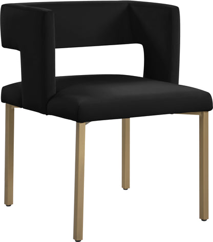 Carlton Black Velvet Dining Chair C