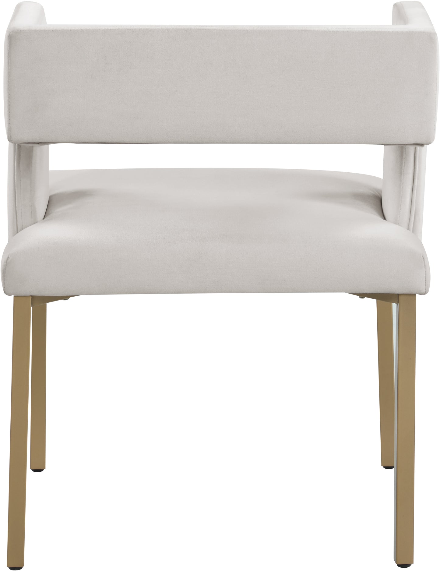 tevere cream velvet dining chair