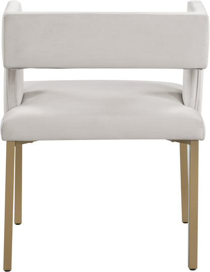 Tevere Cream Velvet Dining Chair