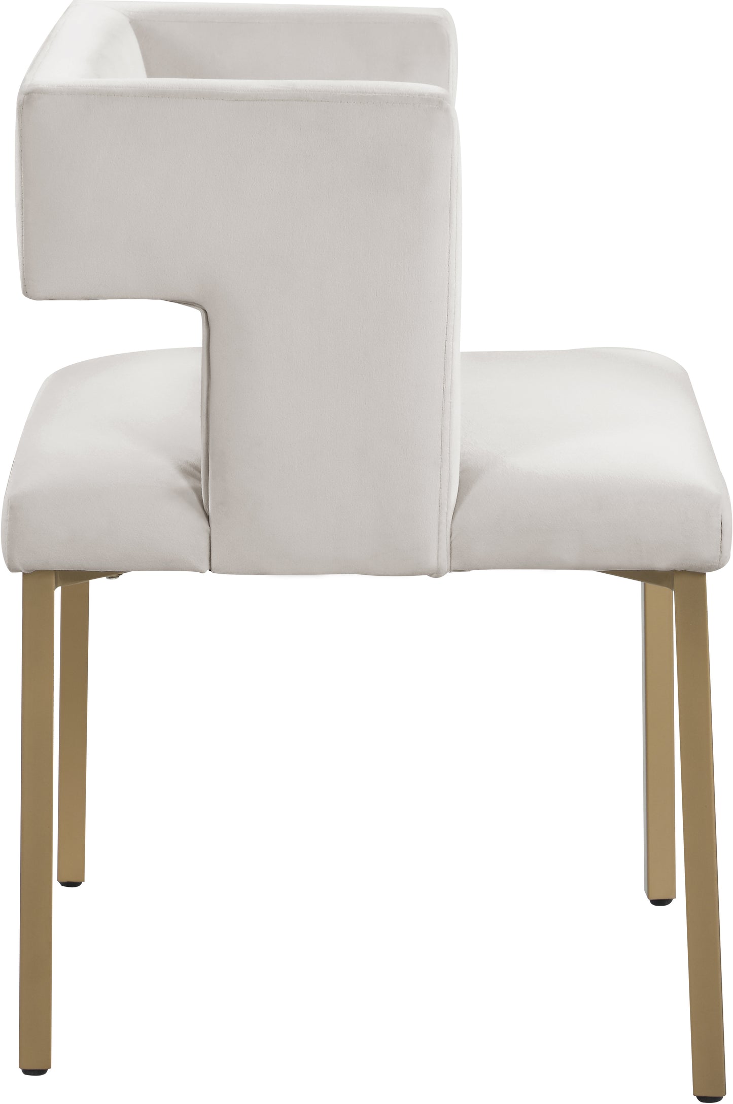 tevere cream velvet dining chair