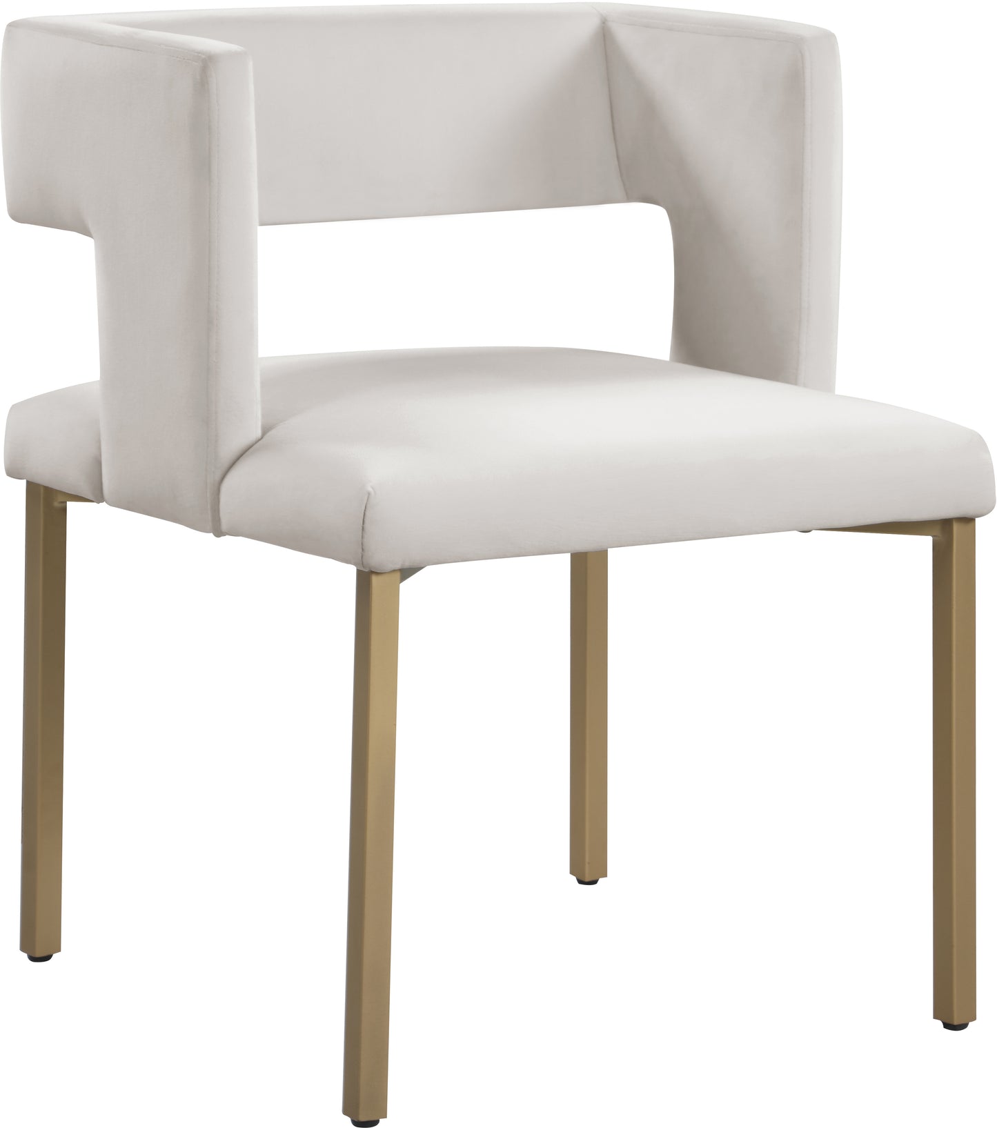 tevere cream velvet dining chair