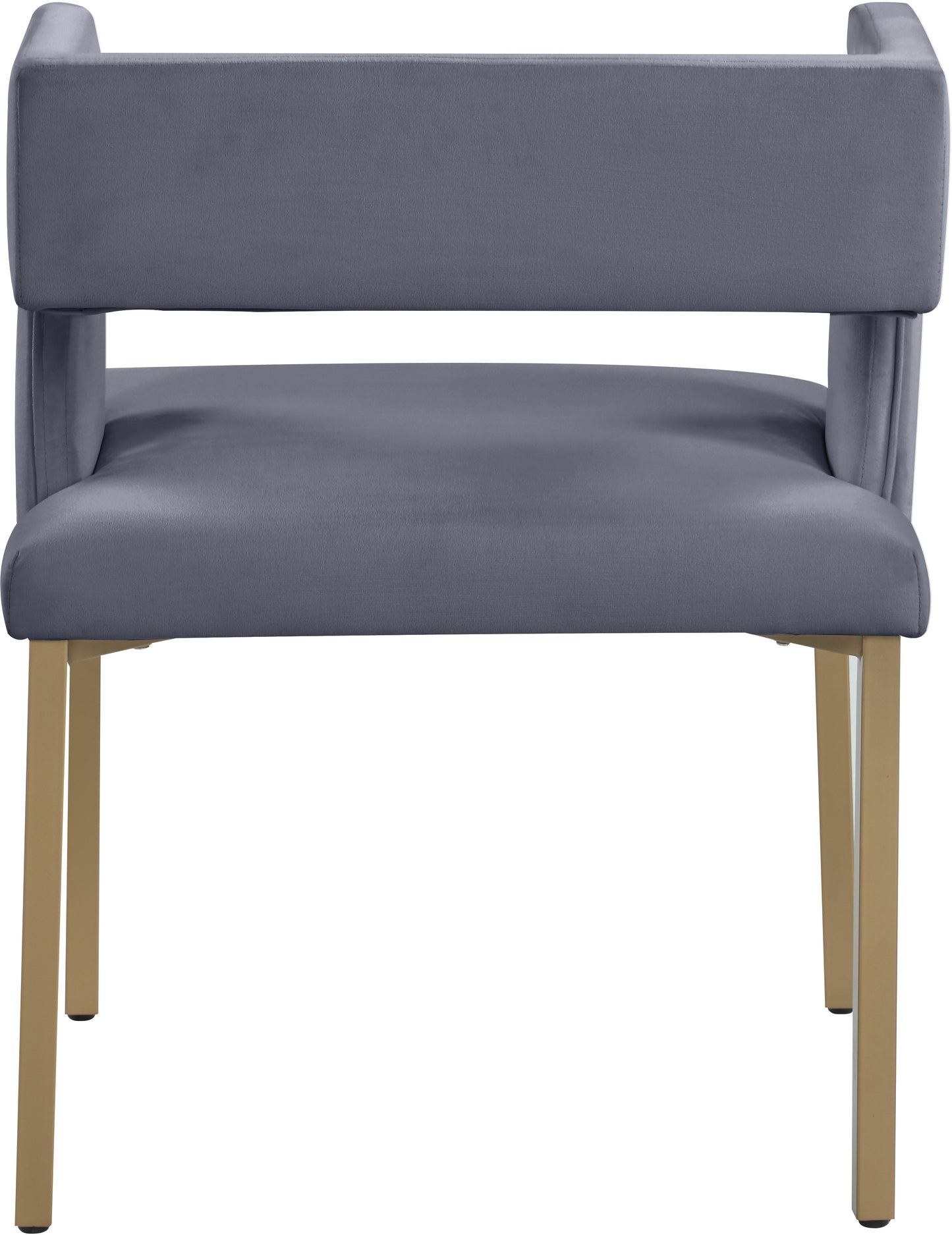 tevere grey velvet dining chair