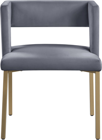 Carlton Grey Velvet Dining Chair C