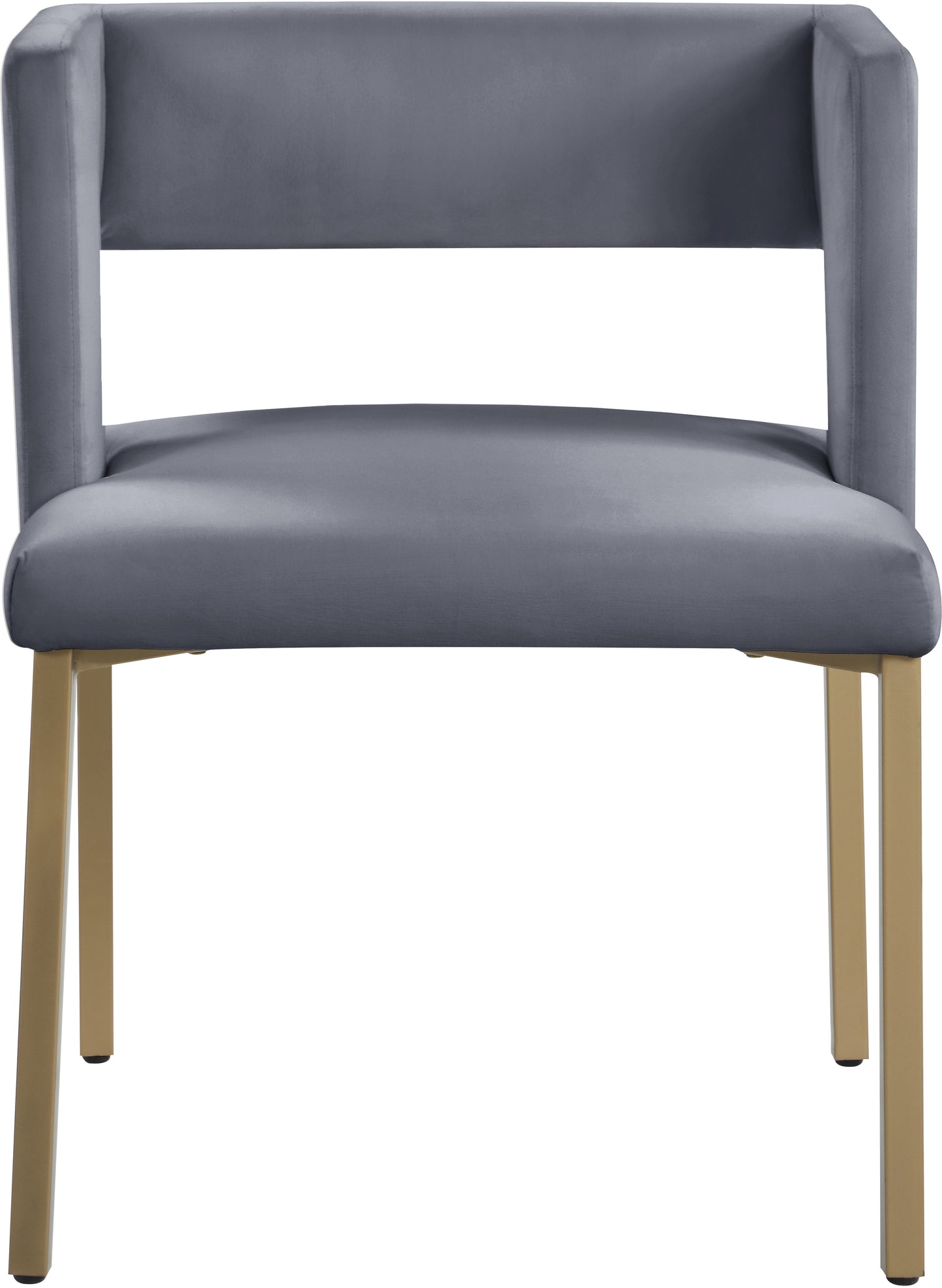 tevere grey velvet dining chair