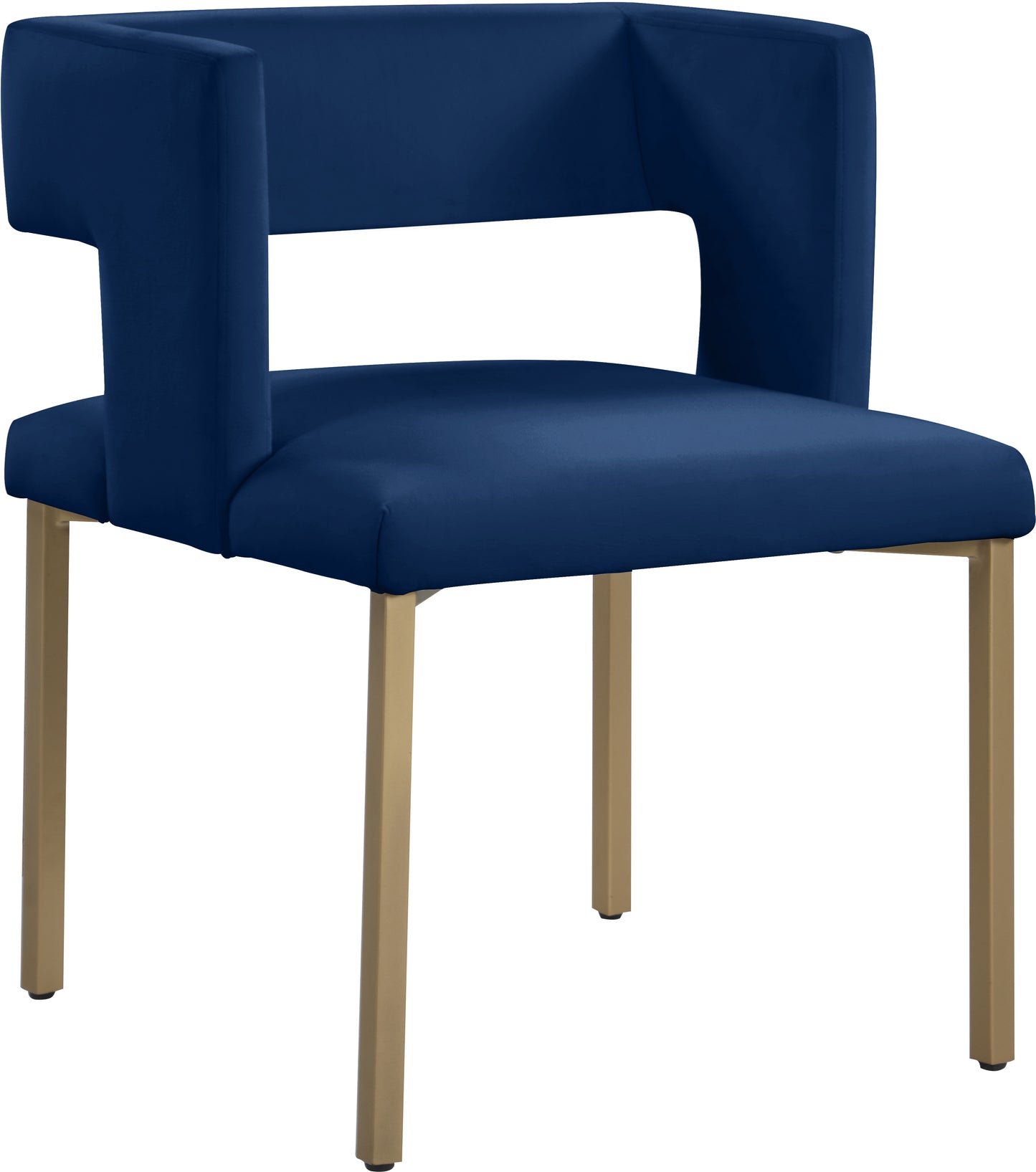 carlton navy velvet dining chair c