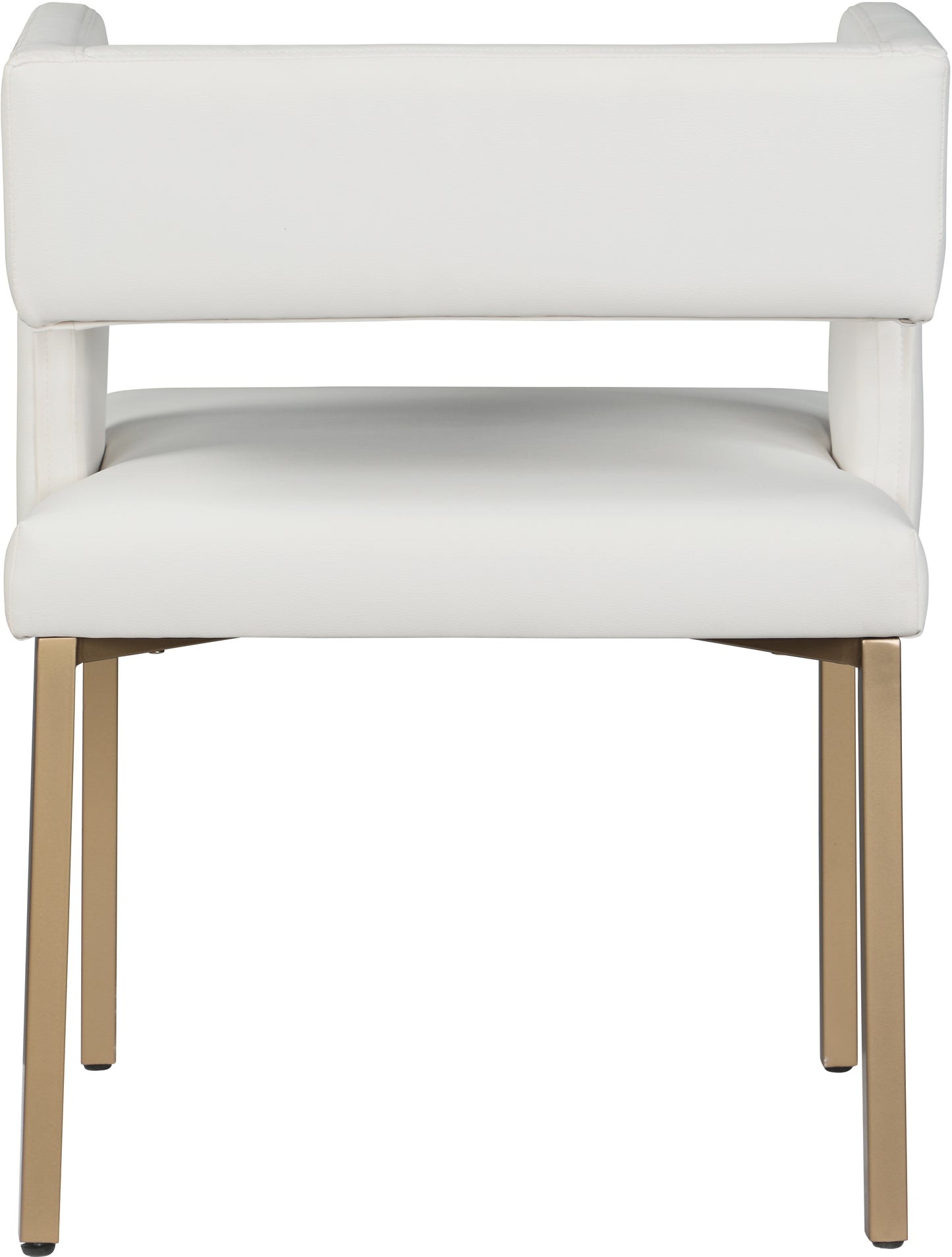 tevere white vegan leather dining chair