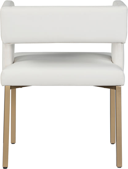 Tevere White Vegan Leather Dining Chair