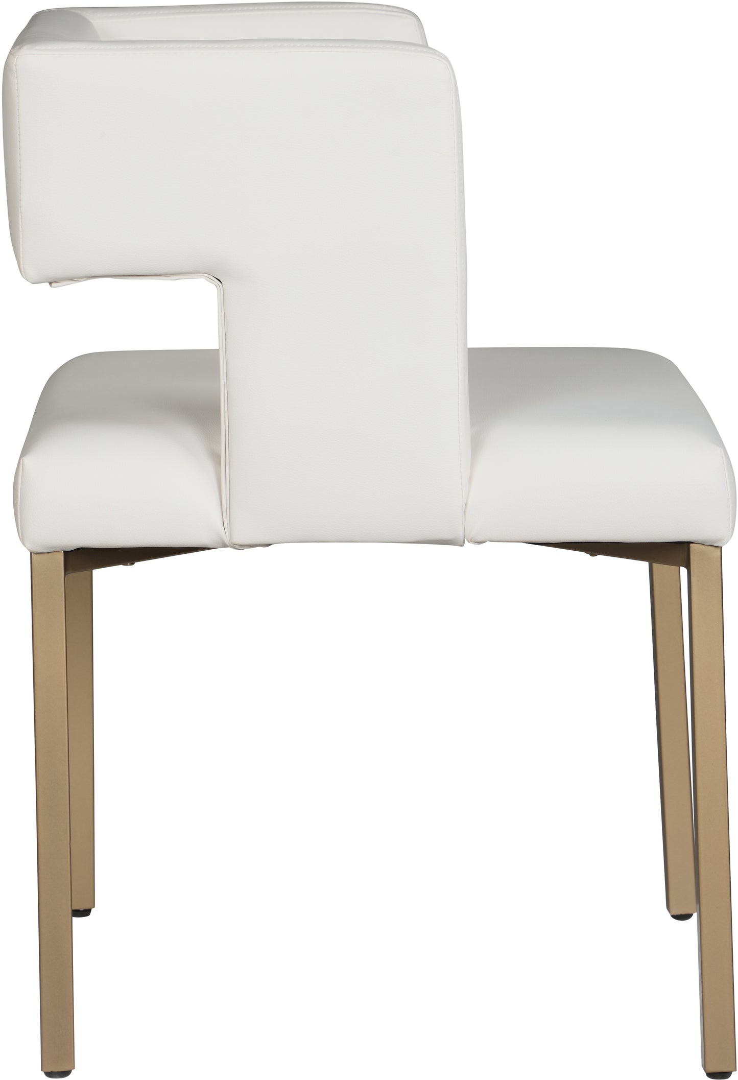 tevere white vegan leather dining chair