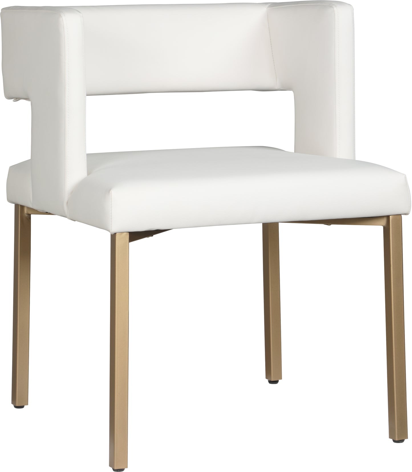 carlton white faux leather dining chair c