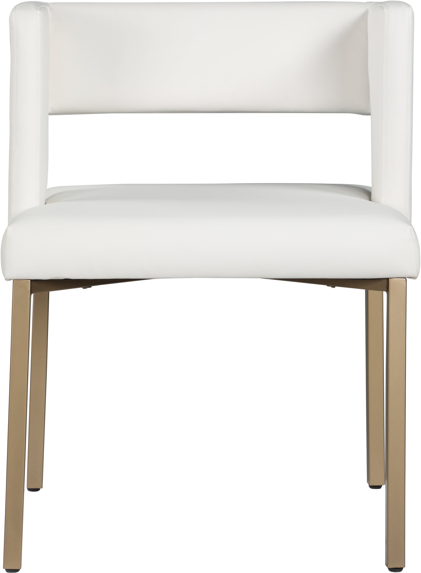 carlton white faux leather dining chair c