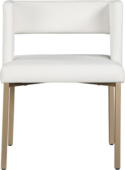 Carlton White Faux Leather Dining Chair C