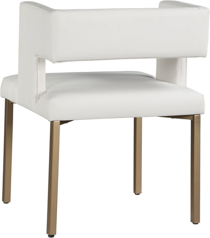 Carlton White Faux Leather Dining Chair C