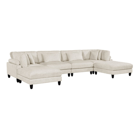 Leesa (6)6-Piece Modular Sectional with Ottomans