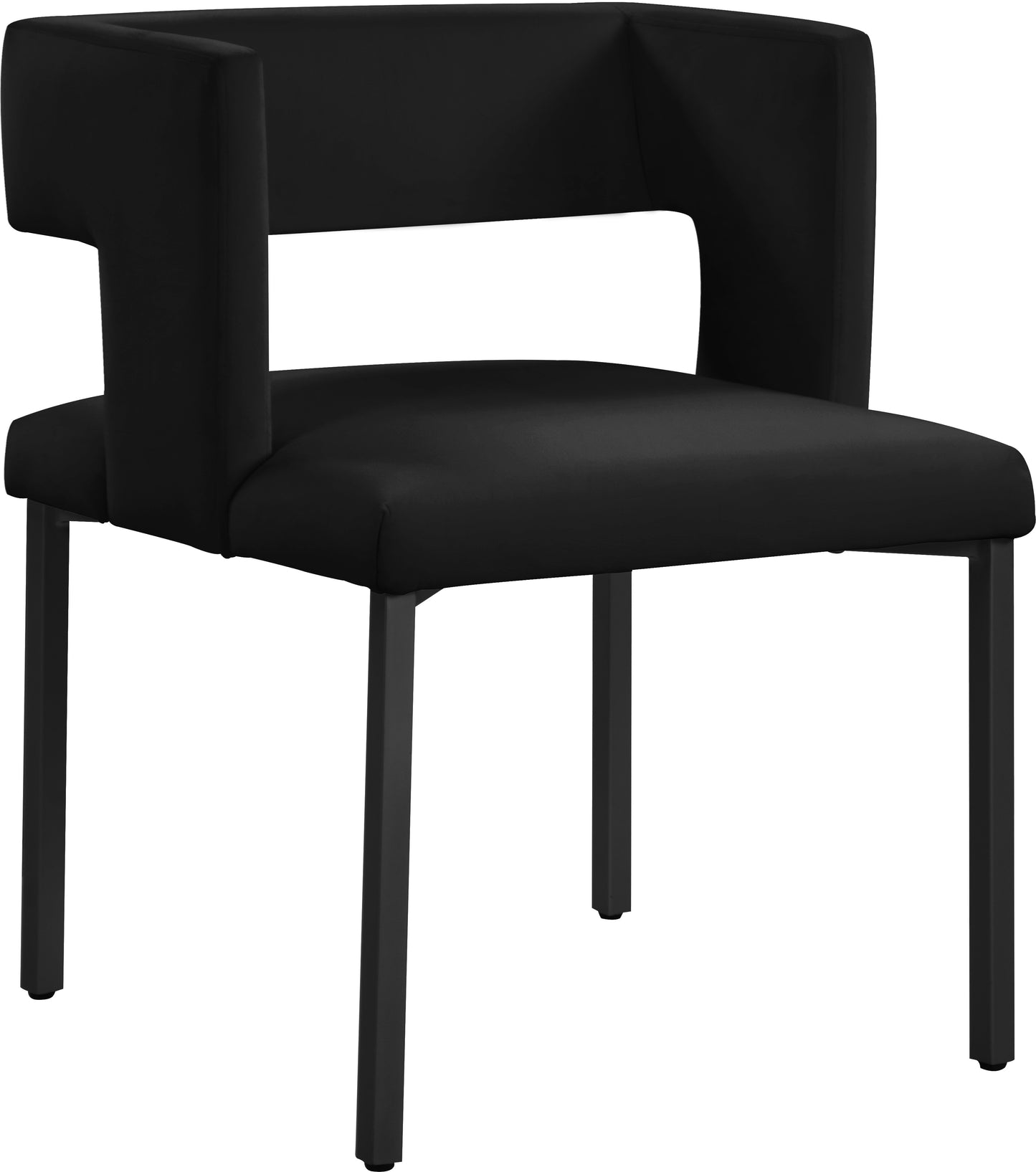 carlton black velvet dining chair c