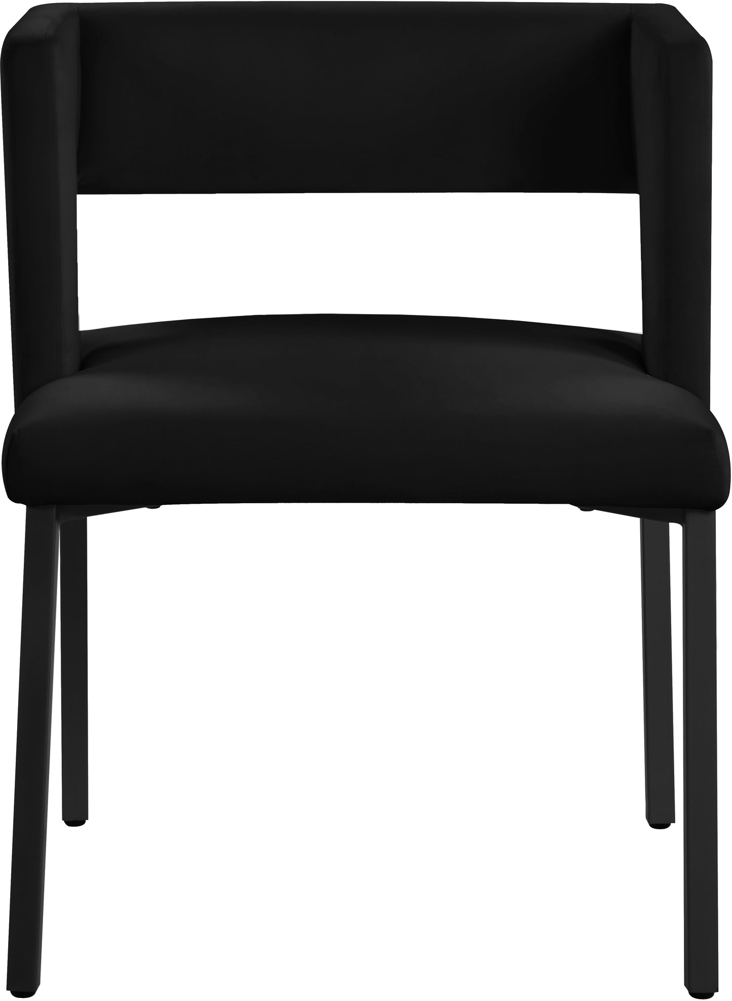 carlton black velvet dining chair c