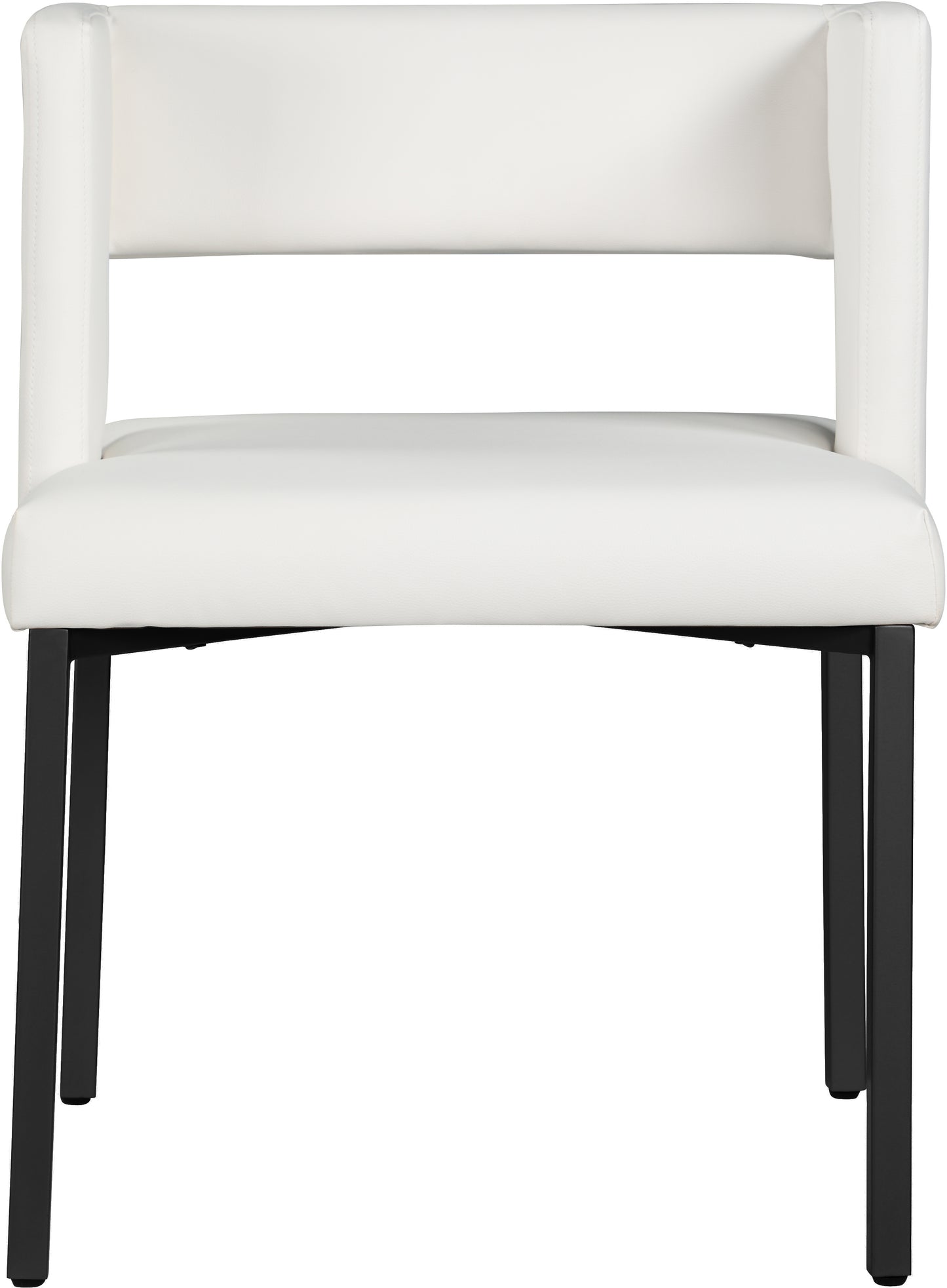 carlton white faux leather dining chair c