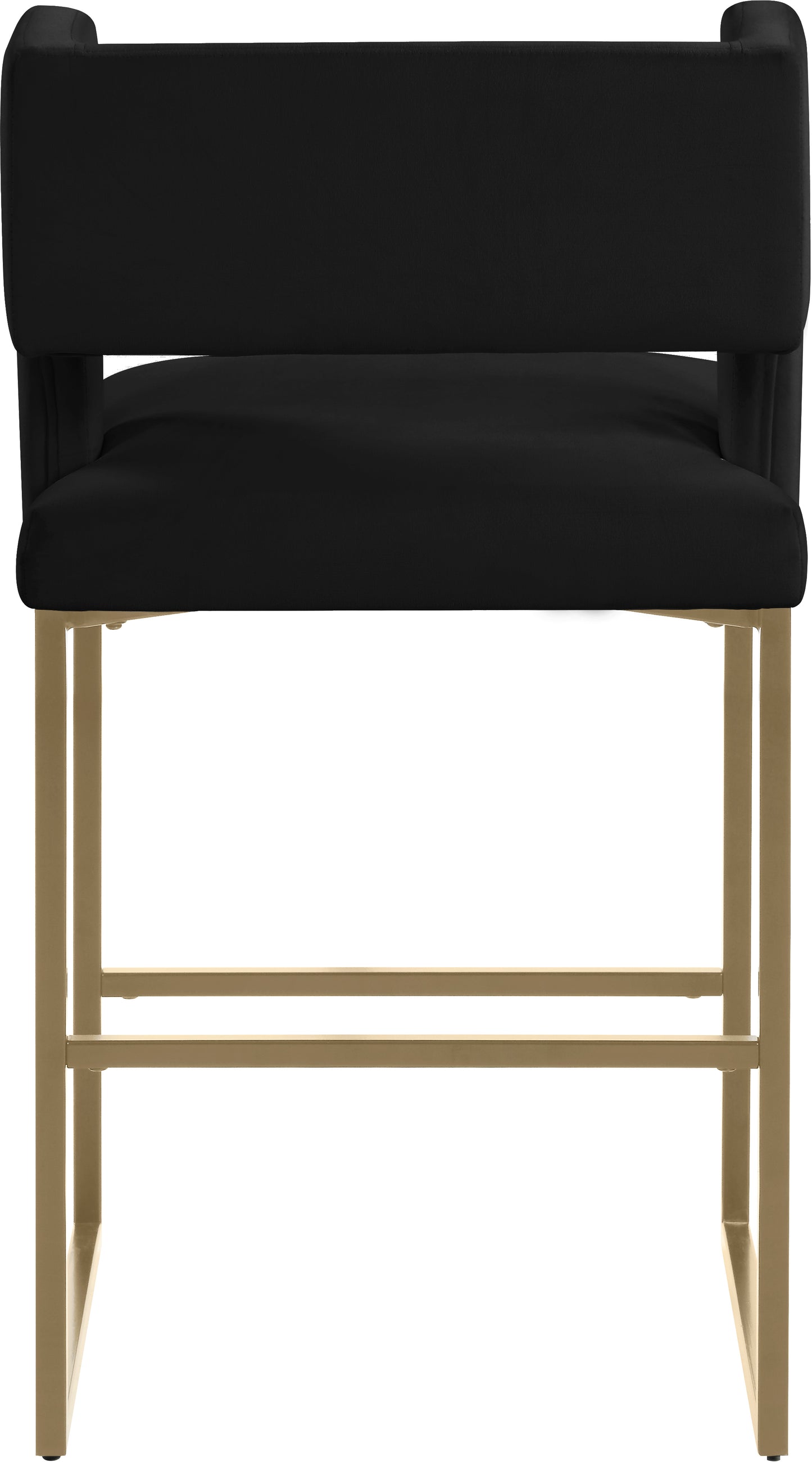 tevere black velvet counter stool