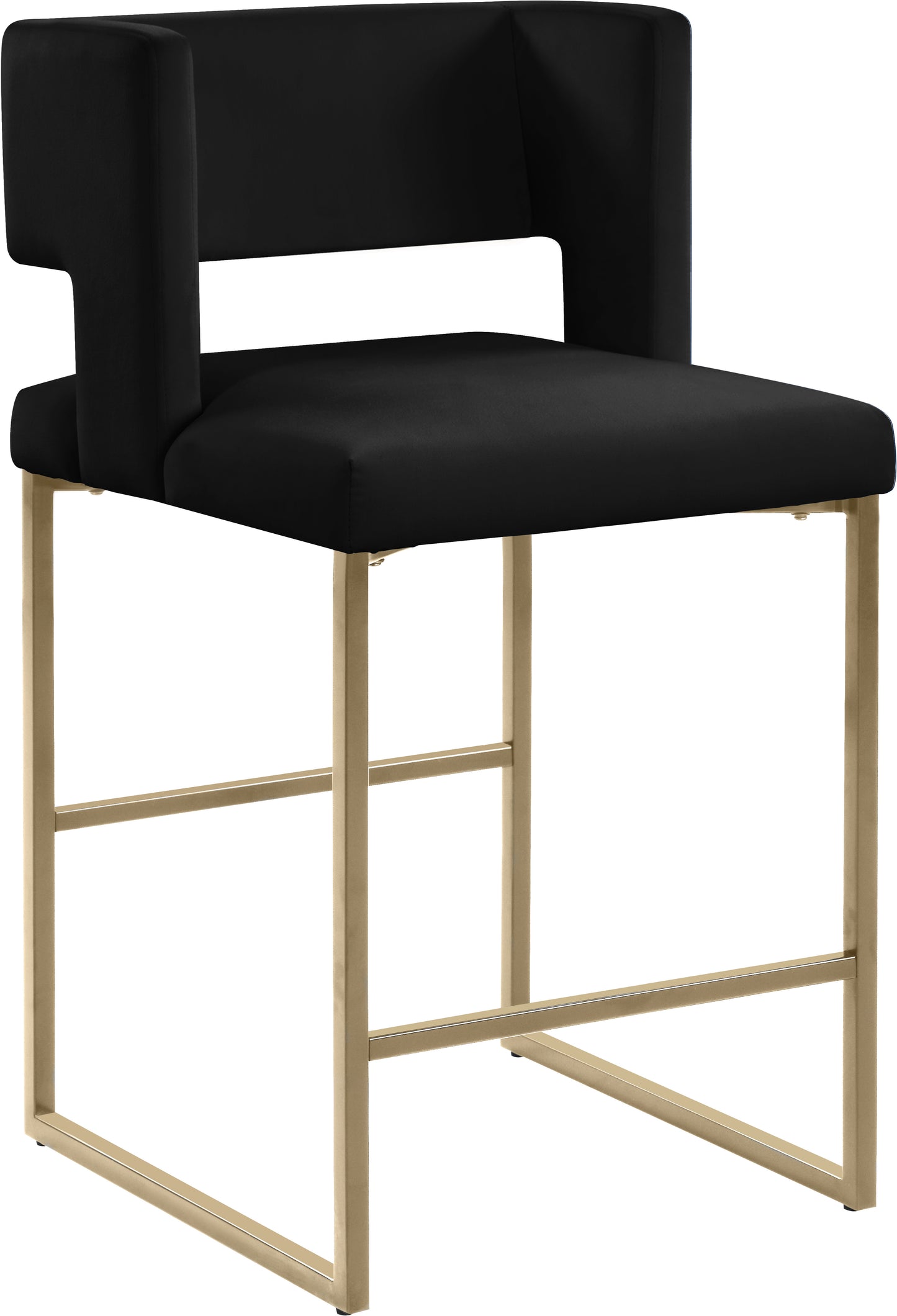 carlton black velvet counter stool c