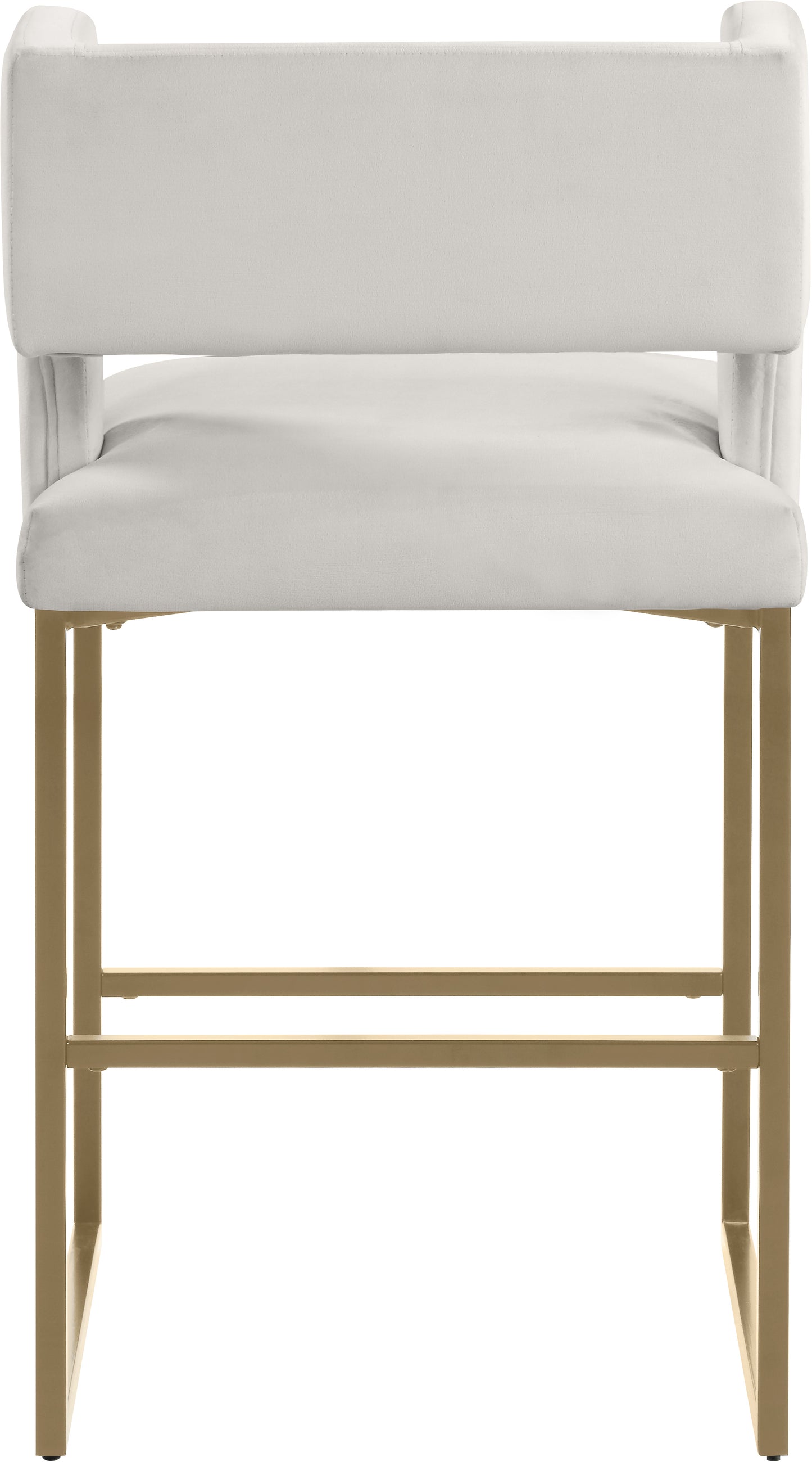 tevere cream velvet counter stool