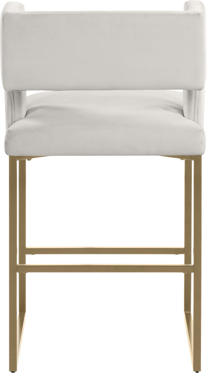 Tevere Cream Velvet Counter Stool