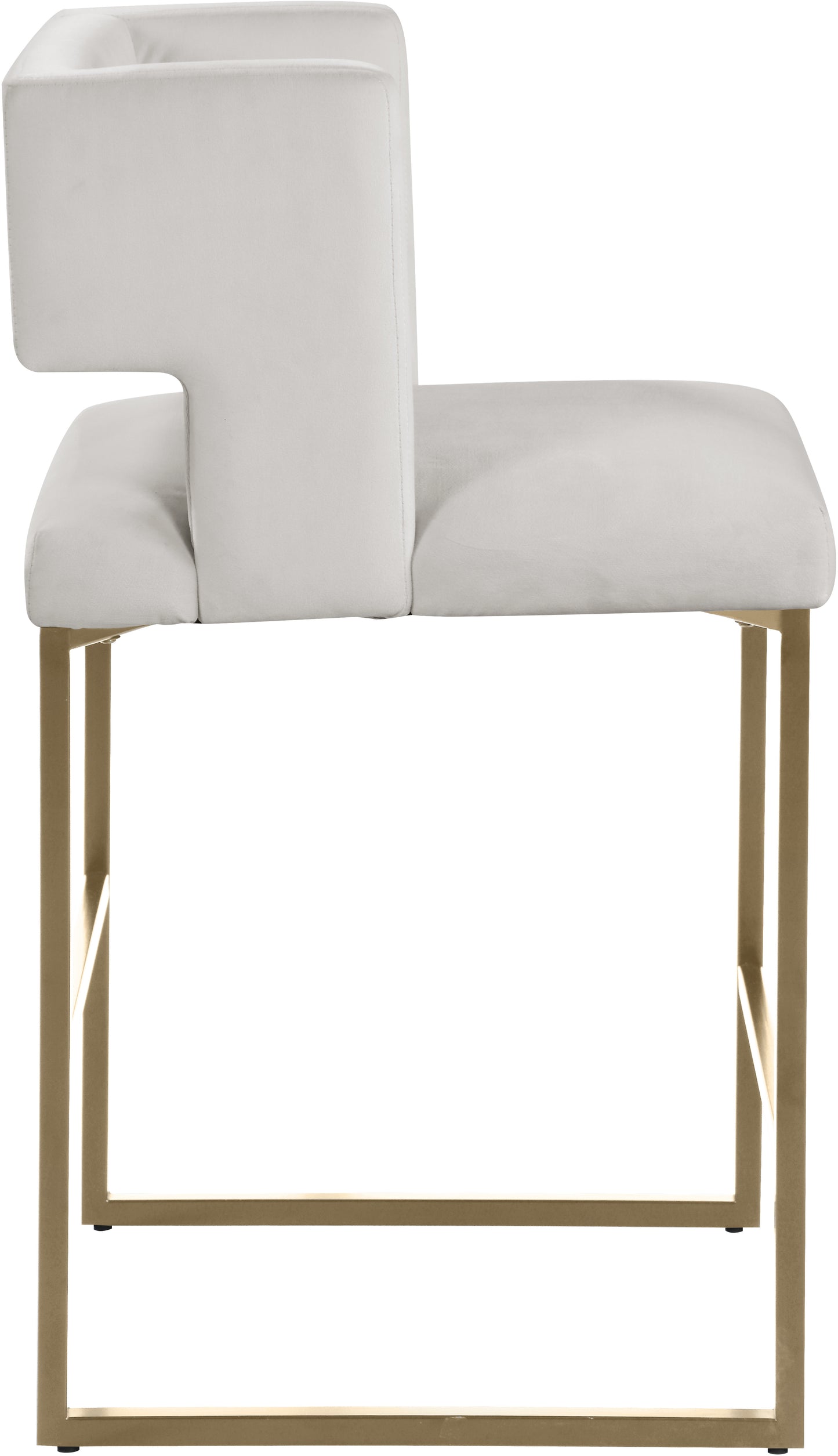 tevere cream velvet counter stool