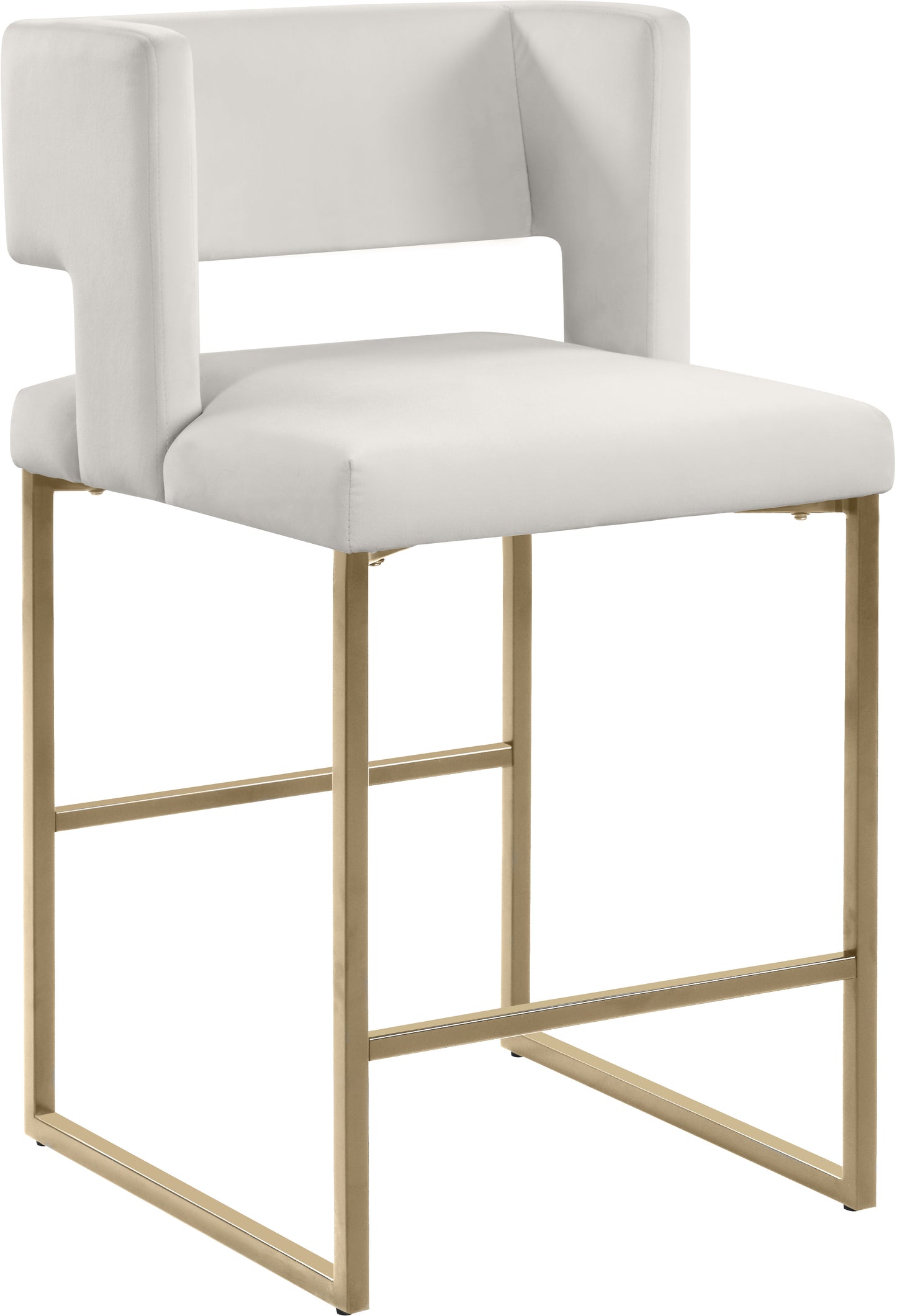 carlton cream velvet counter stool c