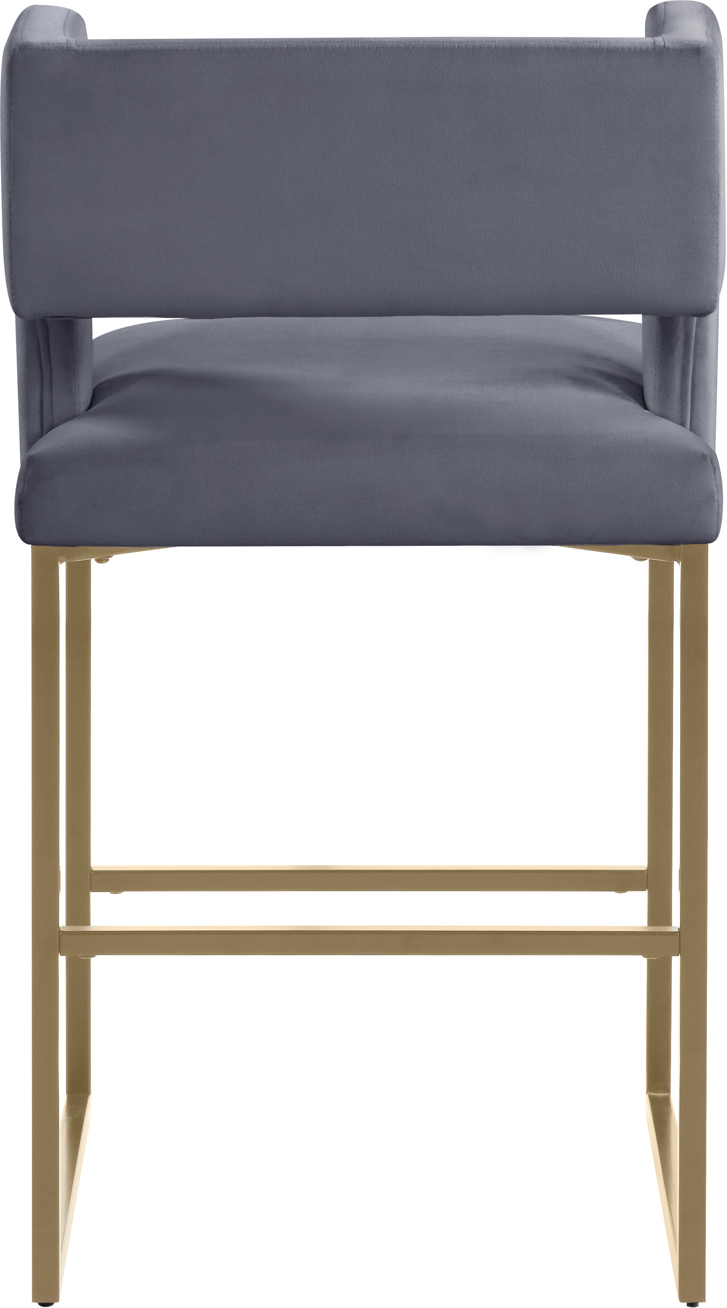 tevere grey velvet counter stool