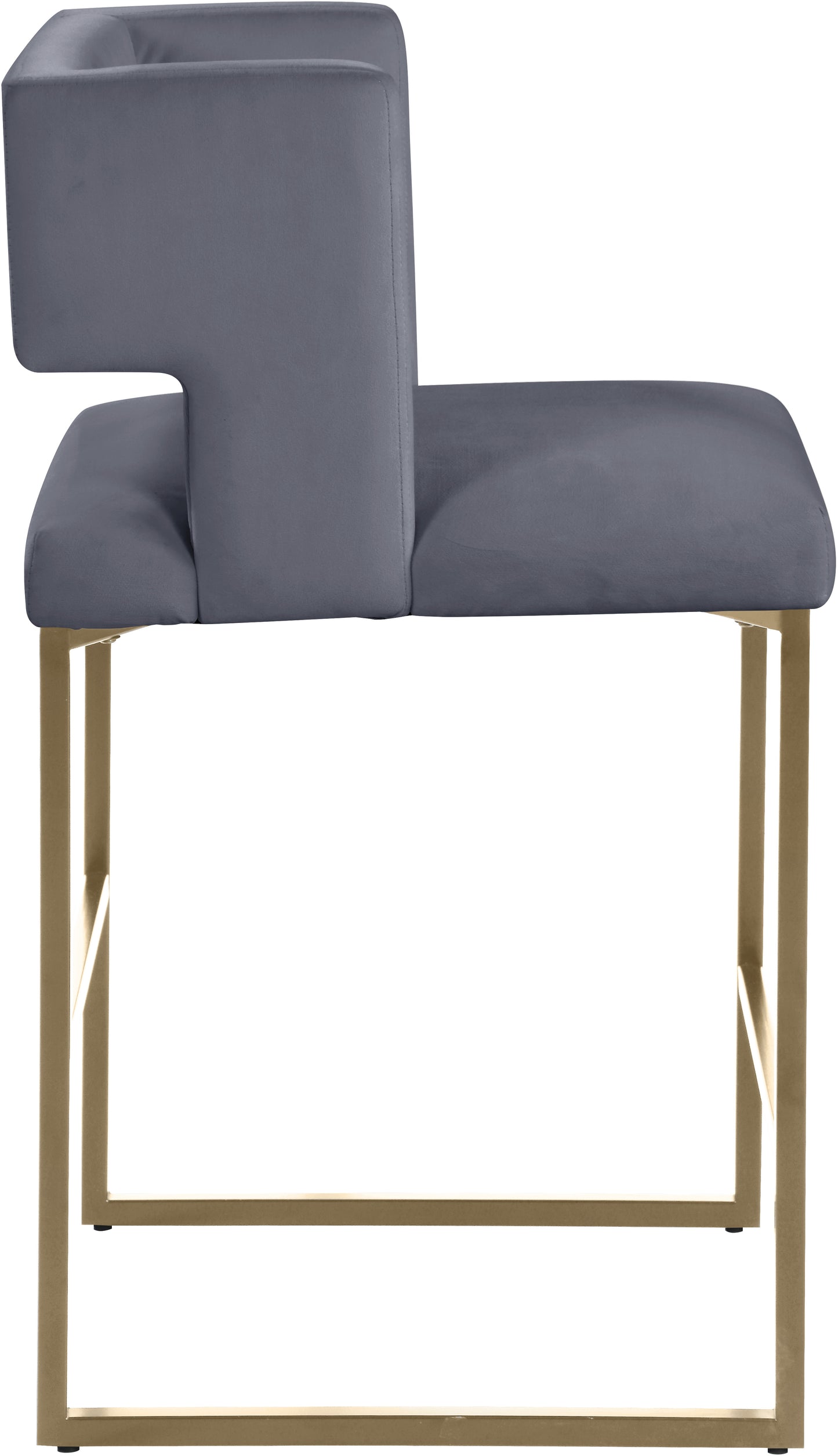 tevere grey velvet counter stool