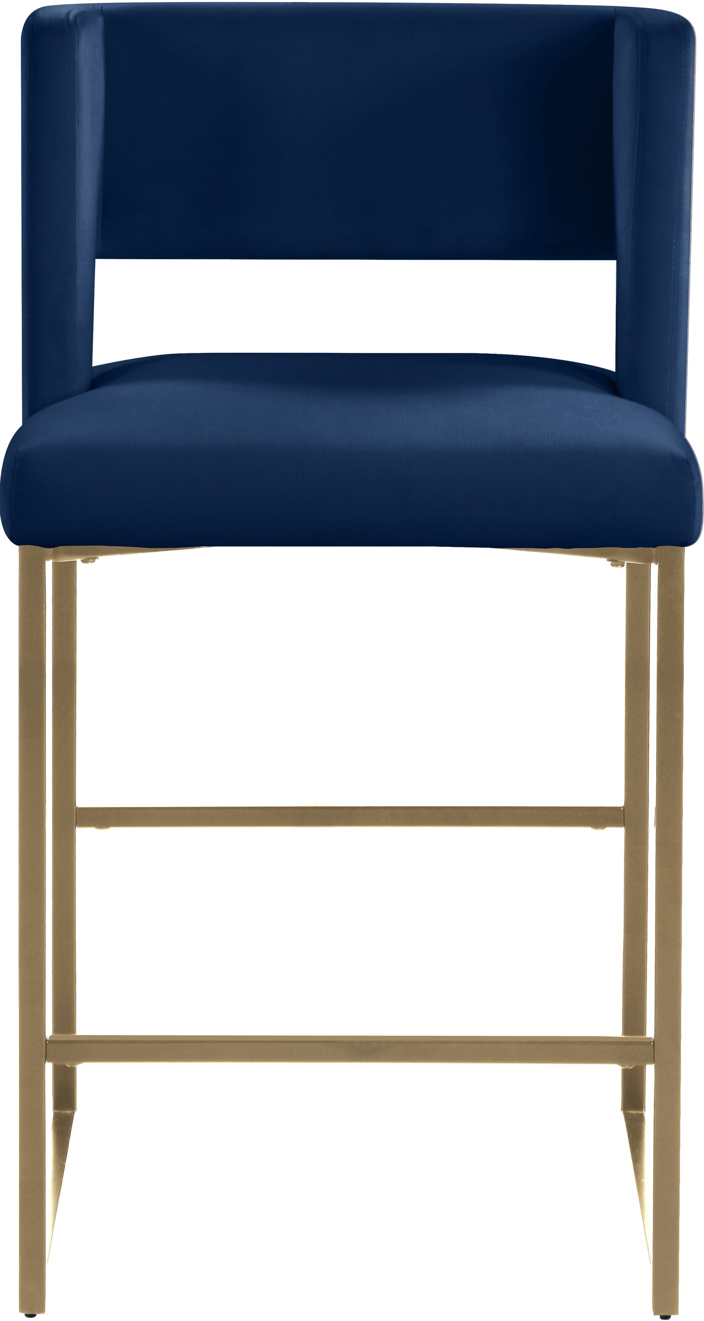 carlton navy velvet counter stool c